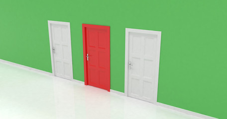 3d door render vote concept