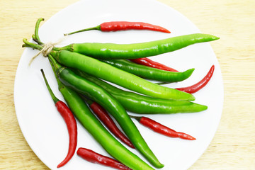 red hot and green chili 