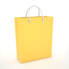 Paper Shopping Bag isolated on white background