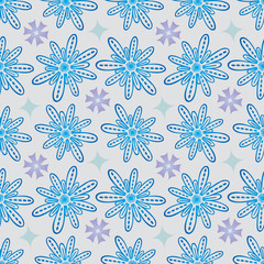 Fond Motif Fleurs Composition en Mauve et Bleu 