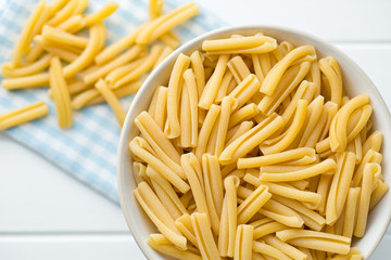 uncooked pasta caserecce