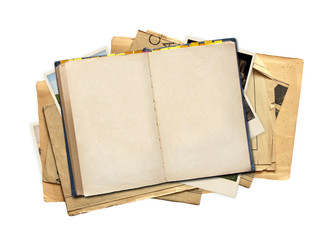 Old book and photos