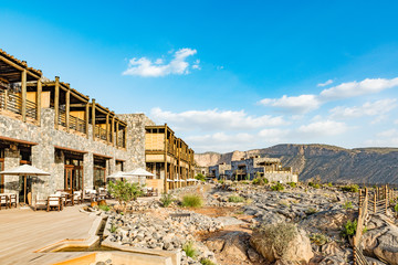 Highland Resort of Jabal Akhdar in Al Hajar Mountains, Oman. This place is 2000 meters above sea level.