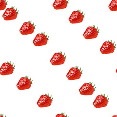 Seamless pattern with strawberry