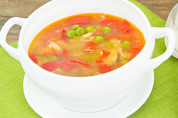 Healthy Food: Fish Soup Vegetables