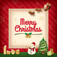 Fototapeta na wymiar Merry Christmas holiday card background