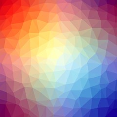 Abstract low poly and triangular color background.