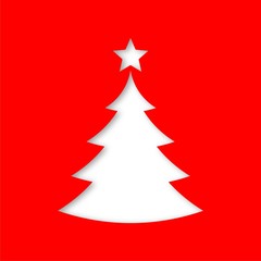 Fototapeta premium Christmas card with Christmas tree