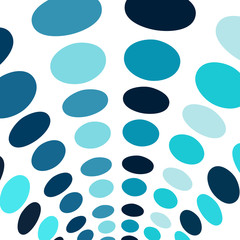 Blue circles arch abstract background