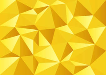 Abstract Yellow Gold Celebration Polygon Background Vector Illustration