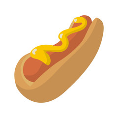 Hot Dog Cartoon Illustration