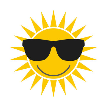 Sun with glasses icon
