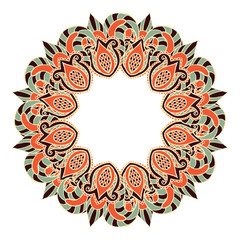 Abstract circular pattern in Arabian style.