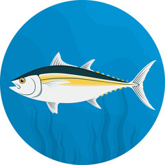 Art Flat Tuna Fish