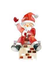 サンタクロースと煙突