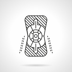 Knee protector flat line vector icon