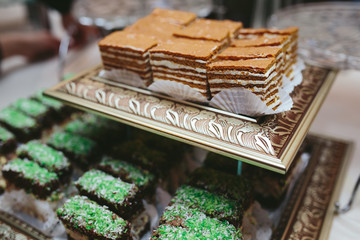 Delicious fancy wedding cake