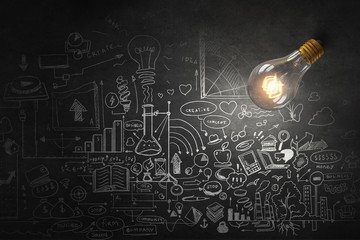 Bright ideas on wall