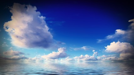 Obraz premium Beautiful sunset over sea