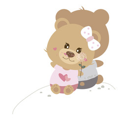 Obraz na płótnie Canvas Love concept of couple teddy bear doll