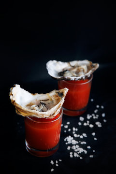 Cocktail boody mery with oysters