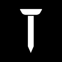 The nail icon. Nobnail symbol. Flat