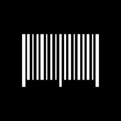 The barcode icon. Identification and ID symbol. Flat