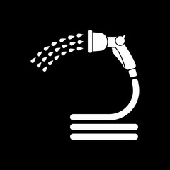 The spray gun icon. Irrigation and watering symbol. Flat