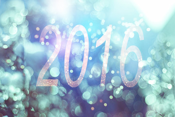 2016 New Year shining background 