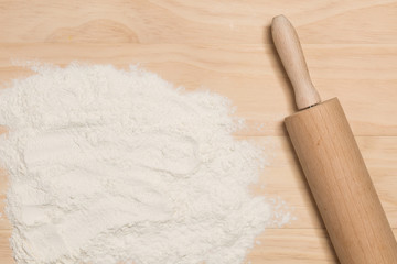 flour and rolling pin