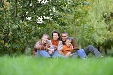 Fototapeta premium beautiful happy family 