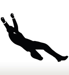 silhouette of businessman