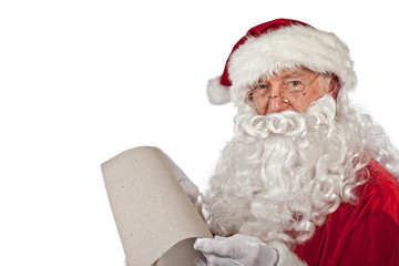 santa claus portrait on white