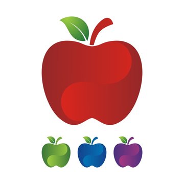 Red Apple Design Logo Icon