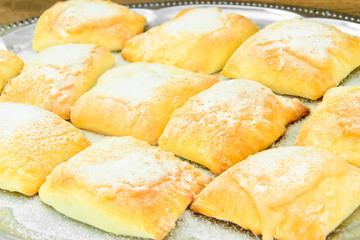 Sweet Bun with Cheese, Apple and Cinnamon.