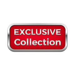 Red exclusive collection plate in silver frame