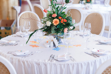 wedding decoration, table setting