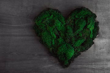 Heart shape from moss