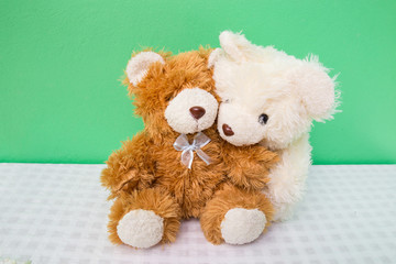 Two teddy. Concept about love and relationship
