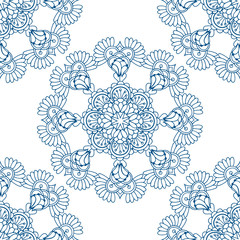 Blue seamless pattern.