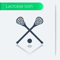 Lacrosse icon, sign, vector illustration