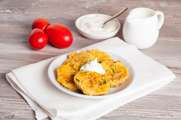 Potato Pancake with Sour Cream and Dill