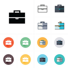 briefcase black and white icon