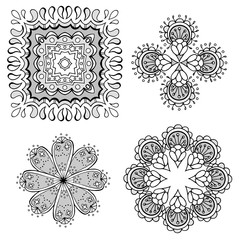 Geometric circular ornament set