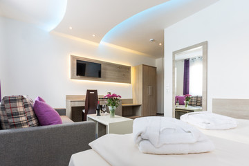 Ungewöhnlicher Blick im Hotelzimmer