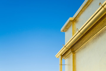 Edge of the roof of a house