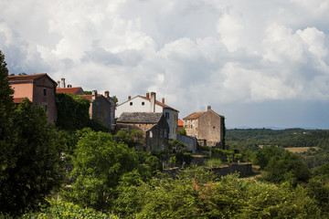 Fototapeta na wymiar Oprtalj is a village and municipality in Istria, Croatia.