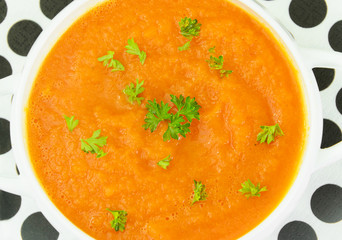 Carrot Cream Soup Diet Food.