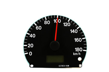 Fototapeta premium Automotive speedometer on a white background