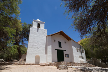 Fototapeta premium Small church in Purmamarca, Argentina
